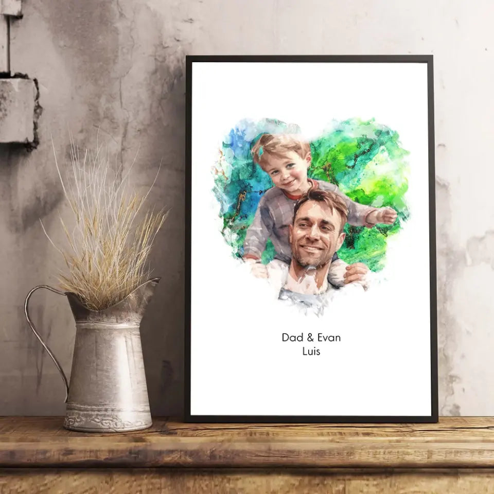 Custom Water Color Painting - Father's Day Gift