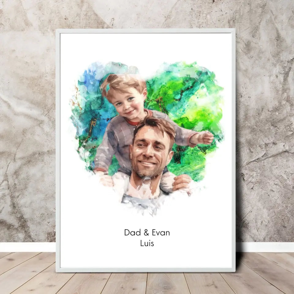 Custom Water Color Painting - Father's Day Gift