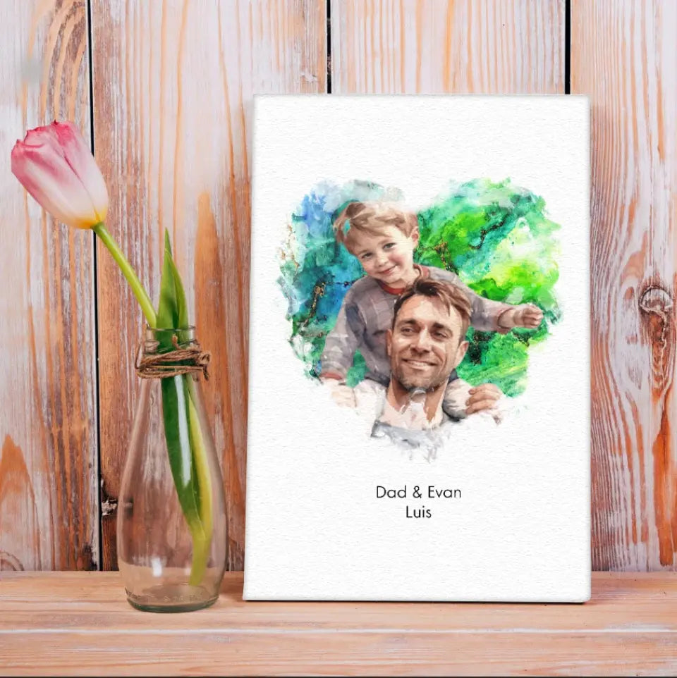 Custom Water Color Painting - Father's Day Gift