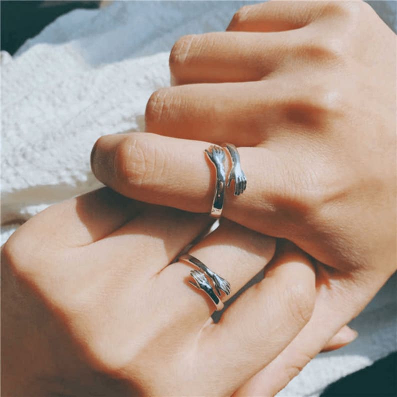 Silver Hug Ring S925 Adjustable Size
