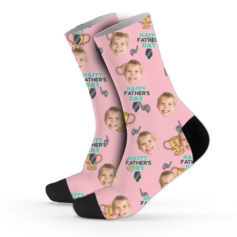 Personalized Father's Day Sock - Custom Kid's Face - Gifts For Dad ...