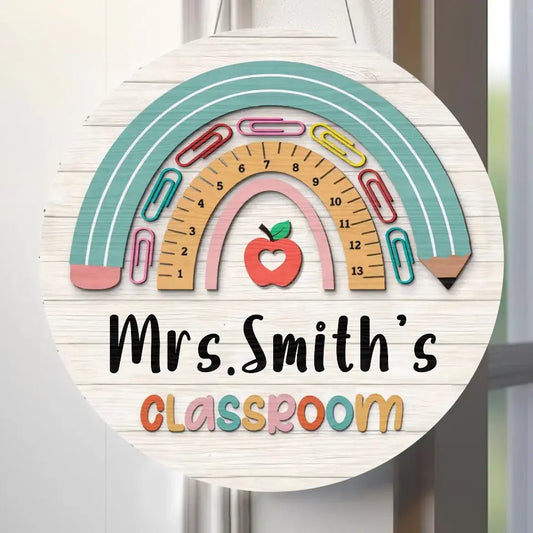 Personalized Teacher Wood Sign